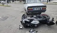 Afyonkarahisar'da Korkutan Kaza! Motosikletli Yola Savruldu