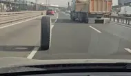 İstanbul'da Facianın Eşiğinden Dönüldü! Kamyonun Tekerlekleri Fırladı