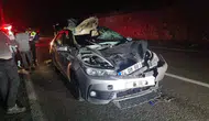 Otomobil Büyükbaş Hayvana Çarptı: Araç Pert, Sürücü Yaralı