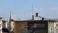 Sivas’ta 5 Katlı Binanın Çatısında Tehlikeli Mesai