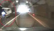 Ordu-Sivas Yolunda Motosiklet Sürücüsünden Tehlikeli Hareketler!