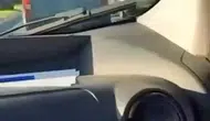 Makas Atan Araç Kameraya Yakalandı