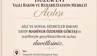Gemerek Huzurevi ve Yaşlı Bakım Merkezi Hizmete Açılıyor