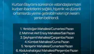 Sivas’ta Kurban Kesim Alanları Açıklandı
