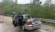 Tokat’ta Seyir Halindeki Otomobil Alevlere Teslim Oldu
