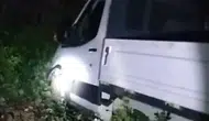 Kamyonet şarampole uçtu