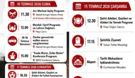 Sivas'ta 15 Temmuz Demokrasi ve Milli İrade Günü Programı Açıklandı