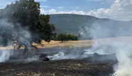 Bolu’da Balya Makinesinden Çıkan Yangın Tarlayı Küle Çevirdi