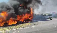 TAG Otoyolunda Feci Kaza: Arızalanan Tıra Çarpan Kamyon Alev Aldı, 1 Ölü!