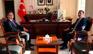 Giresun Çamoluk Kaymakamı Coşkun'dan Akıncılar Kaymakamı Karababa'ya Hayırlı Olsun Ziyareti
