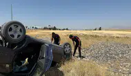 Muş-Bingöl Yolunda Feci Kaza! Kontrolden Çıkan Otomobil Takla Attı