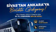AK Parti’nin 25. Yıl Mitingi İçin Sivas’tan Ankara’ya Ücretsiz Ulaşım