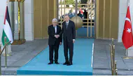 Cumhurbaşkanı Erdoğan, Filistin Devlet Başkanı Abbas'ı Resmi Törenle Karşıladı