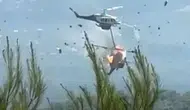 Yunanistan'da Orman Yangınında Dehşet! 2 Helikopter Havada Çarpıştı