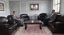 Akıncılar Kaymakamı Faruk Karababa’dan Koyulhisar Kaymakamı Yunus Emre Yıldız’a Ziyaret