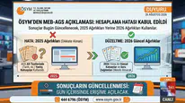 ÖSYM'den MEB-AGS Açıklaması: Hesaplama Hatası Kabul Edildi, Sonuçlar Bugün Güncellenecek