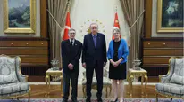 Aziz Sancar ve Eşi Gwen Boles Sancar Cumhurbaşkanlığı Külliyesi'nde
