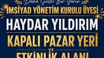 Haydar Yıldırım Kapalı Pazar Yeri ve Etkinlik Alanı Hizmete Açılıyor