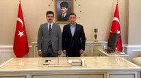 Gürün Kaymakamı Selami Alper Özkan'dan Darende Kaymakamı Şeref Gülyer'e Nezaket Ziyareti