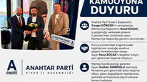 Anahtar Parti Sivas Merkez İlçe Başkanlığı'nda Görev Değişimi