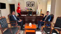 Suşehri Kaymakamı Mahmut Fazıl Yıldız'dan Akıncılar Kaymakamı Faruk Karababa'ya Hayırlı Olsun Ziyareti