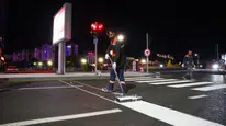 Sivas'ta Yol Çizgi Çalışmaları Gece Mesaisiyle Sürüyor
