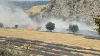 Sivas-Turhal Kara Yolunda Korkutan Yangın: Ekipler Büyümeden Söndürdü!