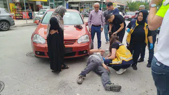 Öğle yemeğine gidiyordu! Belediye personeline otomobil çarptı