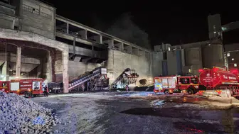 Sivas’ta çimento fabrikasında yangın alarmı