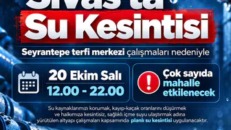 Sivas Belediyesi Su Kesintisi Duyurusu: Saatler ve Mahalleler