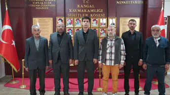 Kangal’da Muhtarlar Günü Dolayısıyla Kaymakam Yıldırım’a Ziyaret