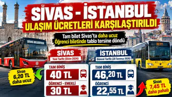 Sivas ve İstanbul Ulaşım Ücretleri Karşılaştırıldı: Öğrenci Tarifesi Dikkat Çekti