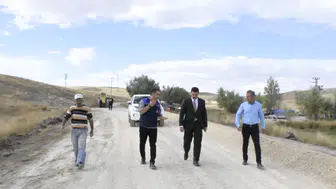Gürün Kaymakamı Özkan, Çöplü Mezrası Yolunda İncelemelerde Bulundu