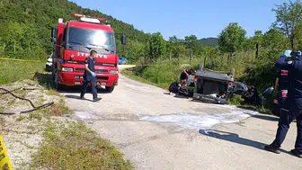 Çanakkale’de Takla Atan Otomobilin Sürücüsü Hayatını Kaybetti