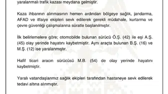 Sivas Valiliği Açıkladı! 3 Kişi Hayatını Kaybetti!