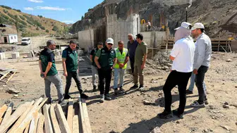 DSİ Bölge Müdürü Aslan, Hafik Koç Regülatörü İnşaatında İncelemelerde Bulundu