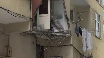 Güngören’de Balkon Çöktü, Bina Mühürlendi: "Deprem Oluyor Sandık!"