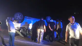 Sivas’ta Minibüs Devrildi