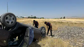 Muş-Bingöl Yolunda Feci Kaza! Kontrolden Çıkan Otomobil Takla Attı