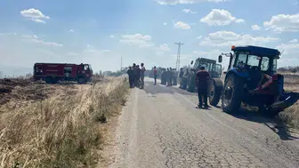 Hayrabolu'da Korkutan Anız Yangını Dönümlerce Tarım Arazisi Kül Oldu