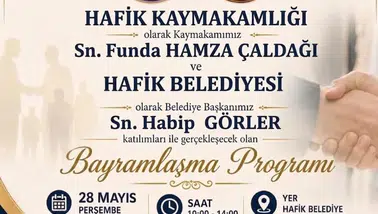 Hafik’te Bayramlaşma Programı Düzenlenecek!