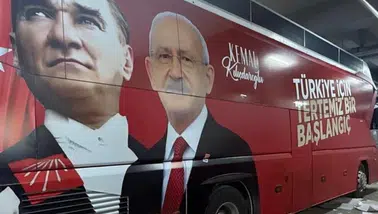CHP'nin otobüslerine Kılıçdaroğlu resimleri giydirildi