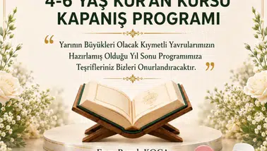 Gemerek’te 4-6 Yaş Kur’an Kursu Kapanış Programı Düzenleniyor