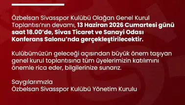 Sivasspor’da Olağan Genel Kurul Heyecanı Sürüyor