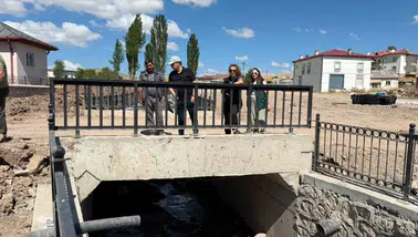 Ulaş Acıyurt Köyü’nde Taşkın Koruma Tesisi Çalışmaları İncelendi