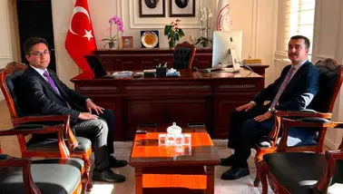 Giresun Çamoluk Kaymakamı Coşkun'dan Akıncılar Kaymakamı Karababa'ya Hayırlı Olsun Ziyareti