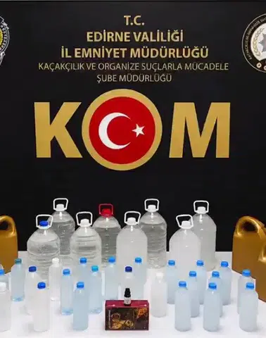 Edirne Emniyeti'nden Kaçak İçki Darbesi: 1 Şüpheli Gözaltında