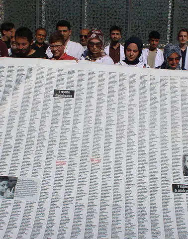 Gazze’de Öldürülen Çocuklar İçin 12 Metrelik Pankart!