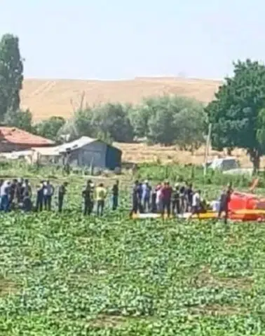 Ankara'da eğitim helikopteri düştü