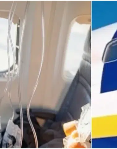 Havada Dehşet: Pencereden Uçan Yolcuyu Eşi Bacaklarından Yakaladı!